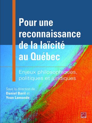 cover image of Pour une reconnaissance de la laïcité au Québec